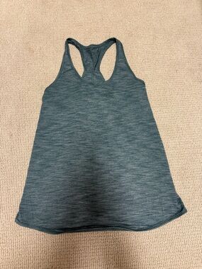 Lululemon Gray Green Racerback Draped Back Tank Top Size 4
